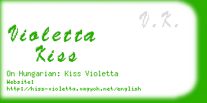 violetta kiss business card